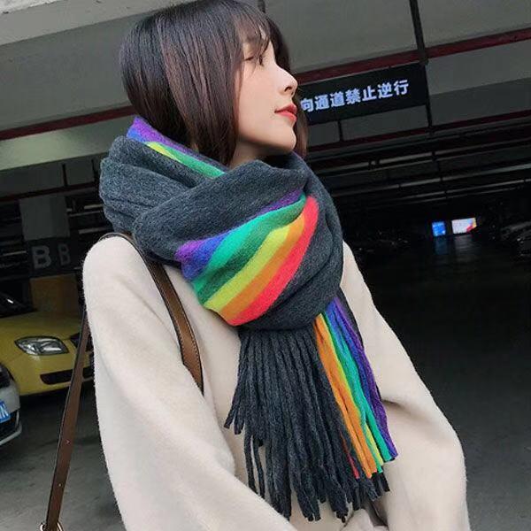 Shawl scarf Long section scarf Birthday present Winter warm scarf Christmas gift Woman Trend Wild