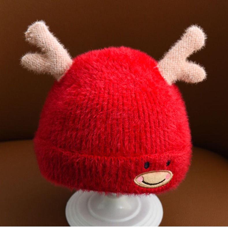 Baby Hat Autumn and Winter Cute Super Cute Wool Hat Baby Winter Pure Cotton Baby Winter Girls Tide Card