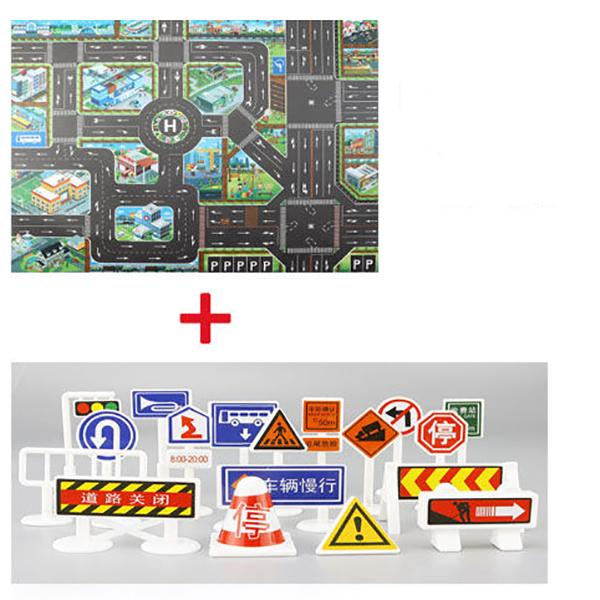 Children's Urban Traffic Scene Map Highway Road Parking Map Play House Game Baby Crawling Mat