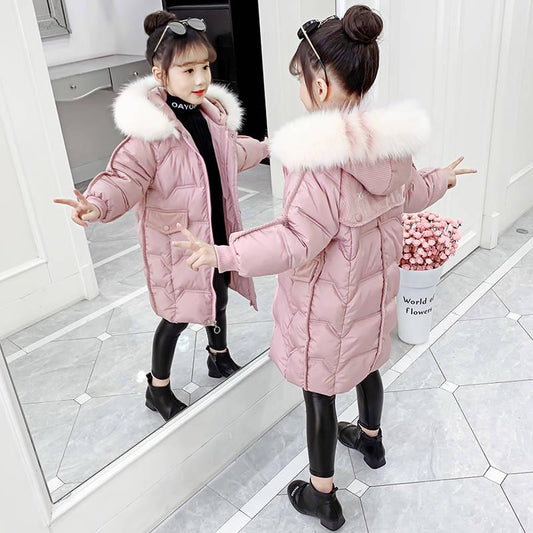 Girls Clothing Warm Down Jacket for Girl Clothes Winter Thicken Parka Hooded Children Outerwear