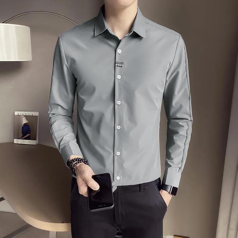 Autumn Men's Long-sleeved Shirts Trend All-match Casual and Non-iron Men's Long-sleeved Shirts