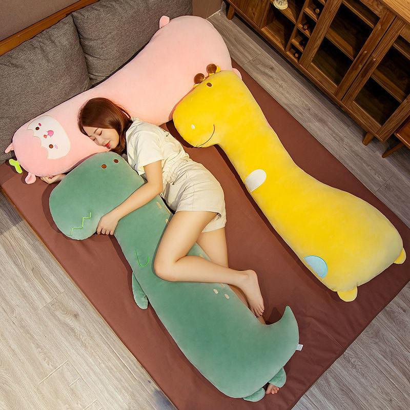 Lovely Washable Dinosaur Long Pillow Plush Dolls Soft Kids Plush Bed Sleeping Plush Doll Cute Kids Doll Gifts