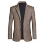 Middle-aged Men's Wool Stand Collar Jacket Autumn and Winter Fashion Handsome Gentleman Dress Jacket