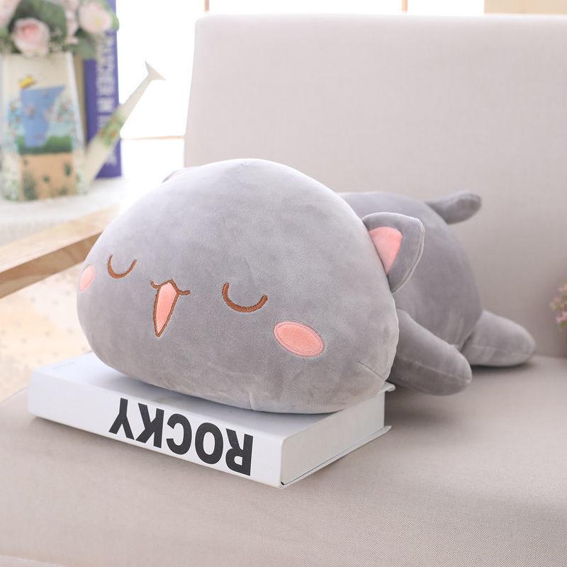 Lovely Lying Cat Animal Doll Soft Plush Stuffed Back Pillow Cushion Cute Kids Plush Toy Gift