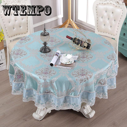 Tablecloth Round Luxury Flower Print Tablecloth