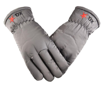 Winter Warm Leather gloves Thick gloves Man fashion gloves Plush Cotton gloves Windproof gloves