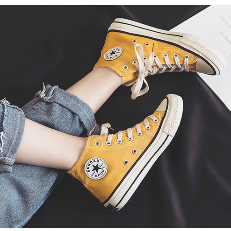 Street Shot Couple Canvas Shoes Wild Retro Canvas Shoes High-top Shoes Male Korean Students