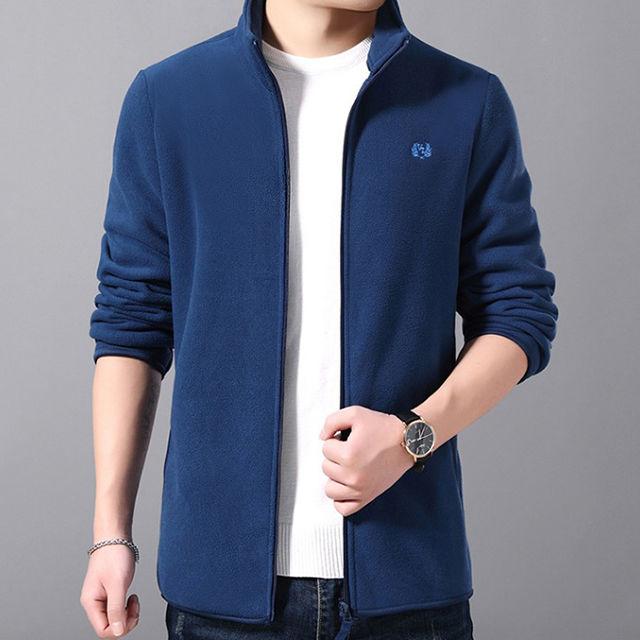 Autumn and Winter Men's Jacket Thin Outdoor Cardigan Casual Loose Large Size Middle-aged and Elderly Jacket Men's Clothing