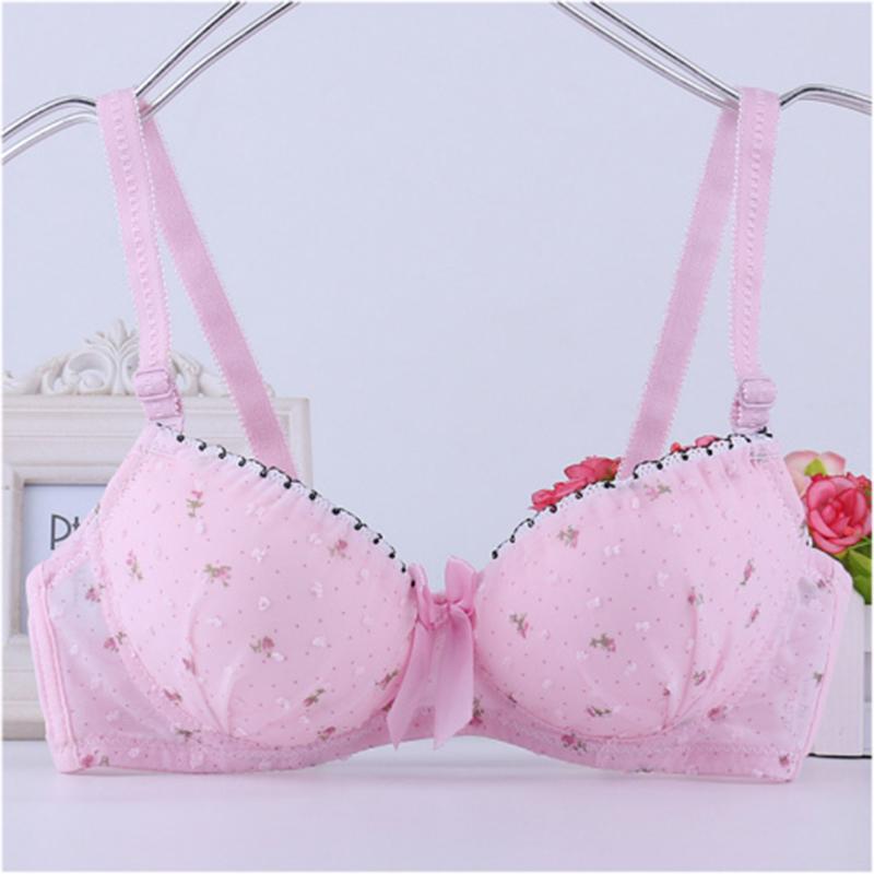 Underwear Women's Summer Thin Girls' Bras Have Steel Rings and Small Chests During The Development Period Underwear Is Light and Breathable