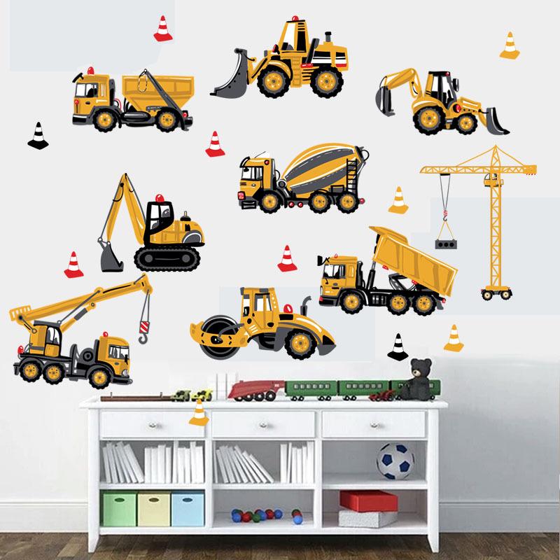 Tractor engineering car cabinet kindergarten school dormitory childlike decorative wall stickers