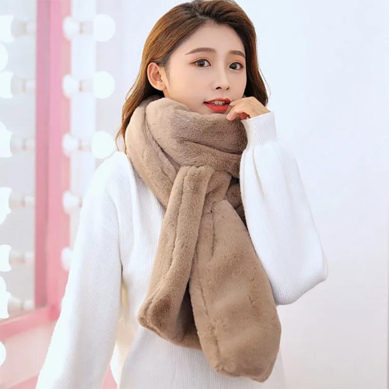 Women's Scarf Winter Warm Bib Thickened and Increased Imitation Fur Plush Cute All-match Bib Scarves