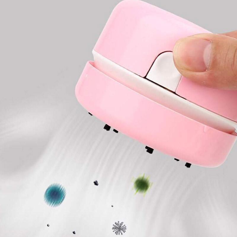 Desktop Vacuum Cleaner Mini Cleaning Machine Portable Strong Suction Rubber Dust Confetti Soot Keyboard Desktop Cleaner