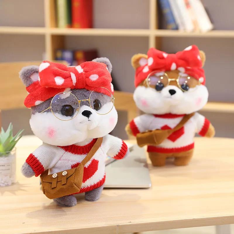 30cm Mini Shiba Inu Dog Plush Toys Cute Stuffed Plush Doll Soft Animal Dolls Kid's Toys Birthday Gift for Girls Boys