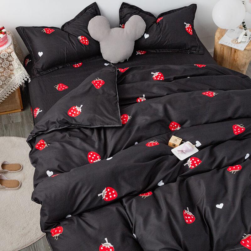 Fashionable and Fresh Household Duvet Cover Four-piece Bedding Set for Student Dormitory Bed