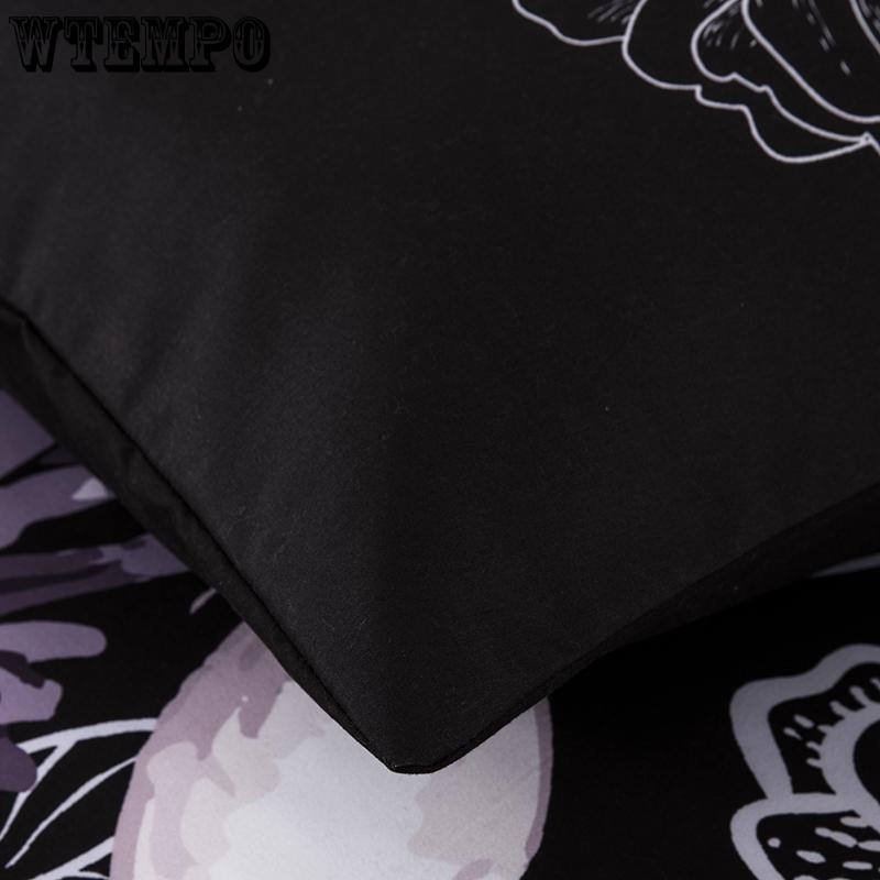 3D Bedding Sets Fresh Flowers Bedclothes Skull Head Bedding Three-piece Home Textile Duvet Cover