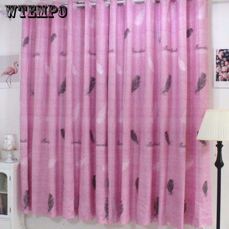 Bedroom Jacquard Weave Window Curtain Fashion Printed Washable Curtain Home Curtain