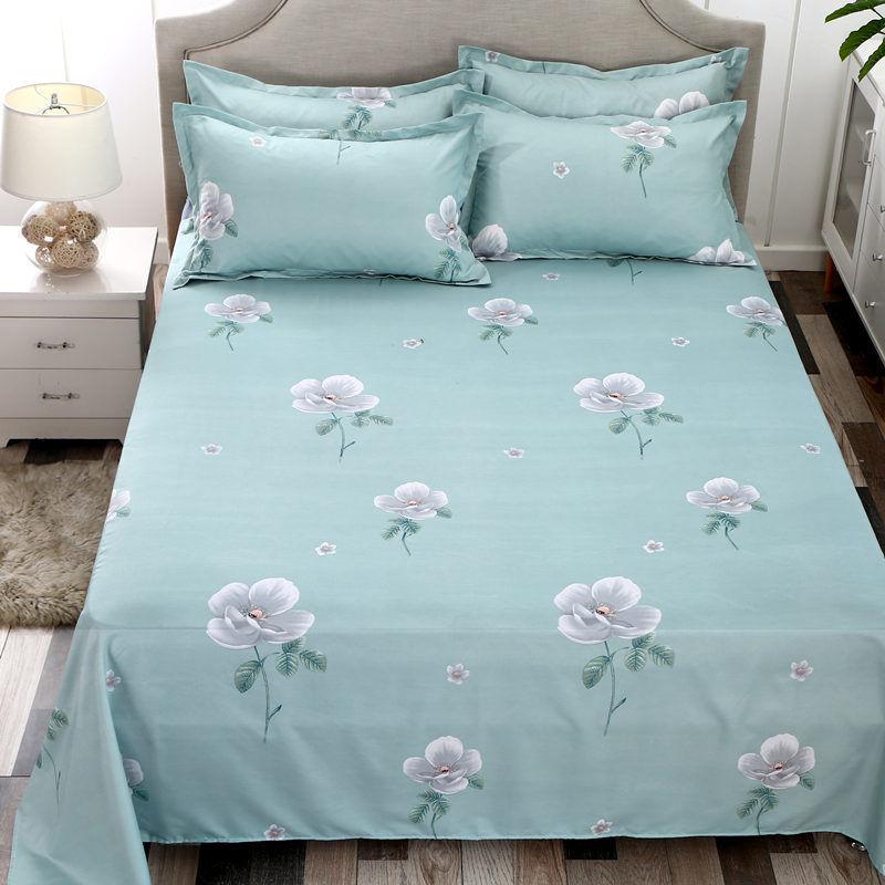 Bedding Double Queen King Sheets Cover Set Pastoral Style Peaches Bed Linen Sheet Bed Set Home Bedding Green Three-piece Bedding