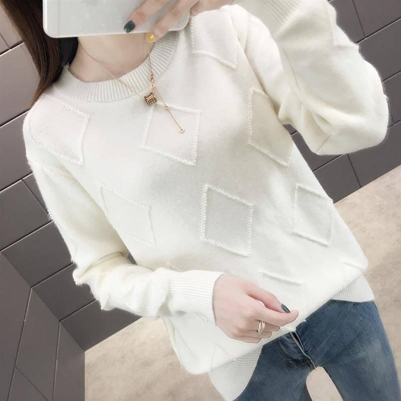 5 Colors Women Solid Color Skin-friendly Sweaters Turtleneck Rhombus Bottoming Knitwear