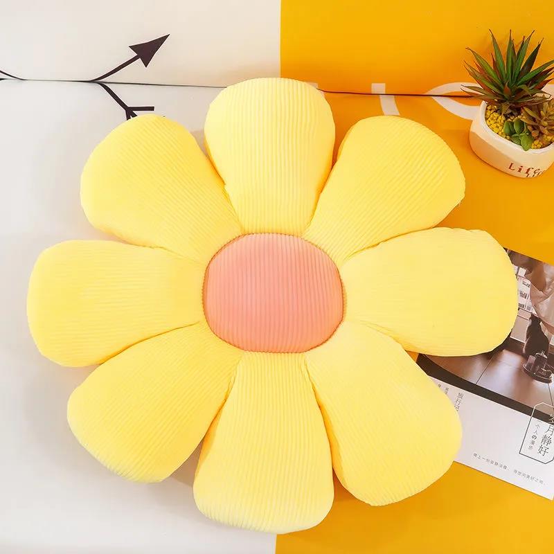 Small Daisy Cushion Cushion Small Flower Cushion Flower Cushion Sun Flower Cushion Household Seat Cushion Eight Petals