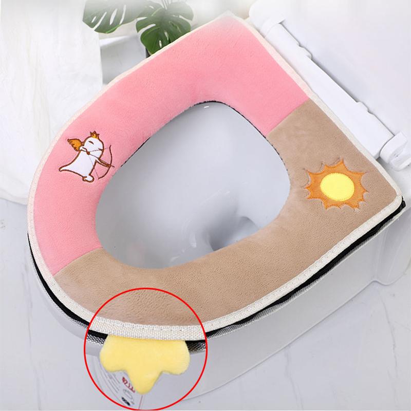 Toilet Toilet Seat Four Seasons Universal Household Toilet Cover Cute Waterproof Toilet Cushion Thickening