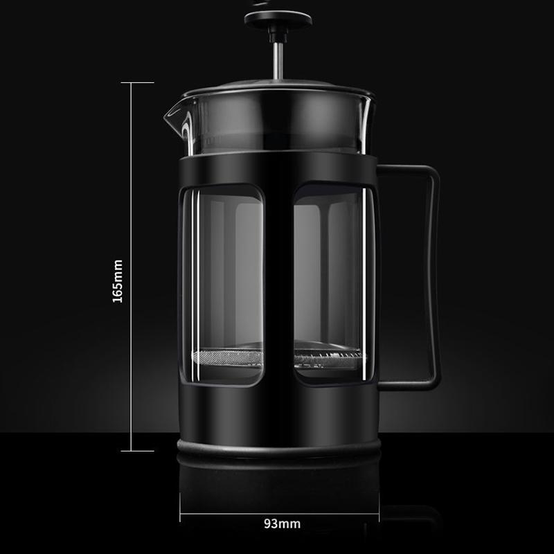 New French Press Coffee Tea Milk Froth Brewer Coffee Pot 3in1 Coffee Maker Kettle 1000ML Glass Thermos Home for Coffee Drinkware