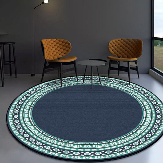 Round Carpet European-style Simple European-style Living Room Carpet Bedroom Hanging Basket Chair Non-slip Round Mat Carpet