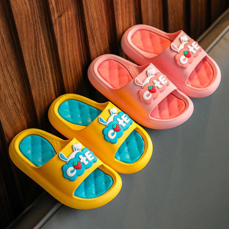 Children's Slippers Summer Girls Princess Shoes Cartoon Slippers Soft Soles Indoor Baby Bathroom Bath Sandals  Slippers