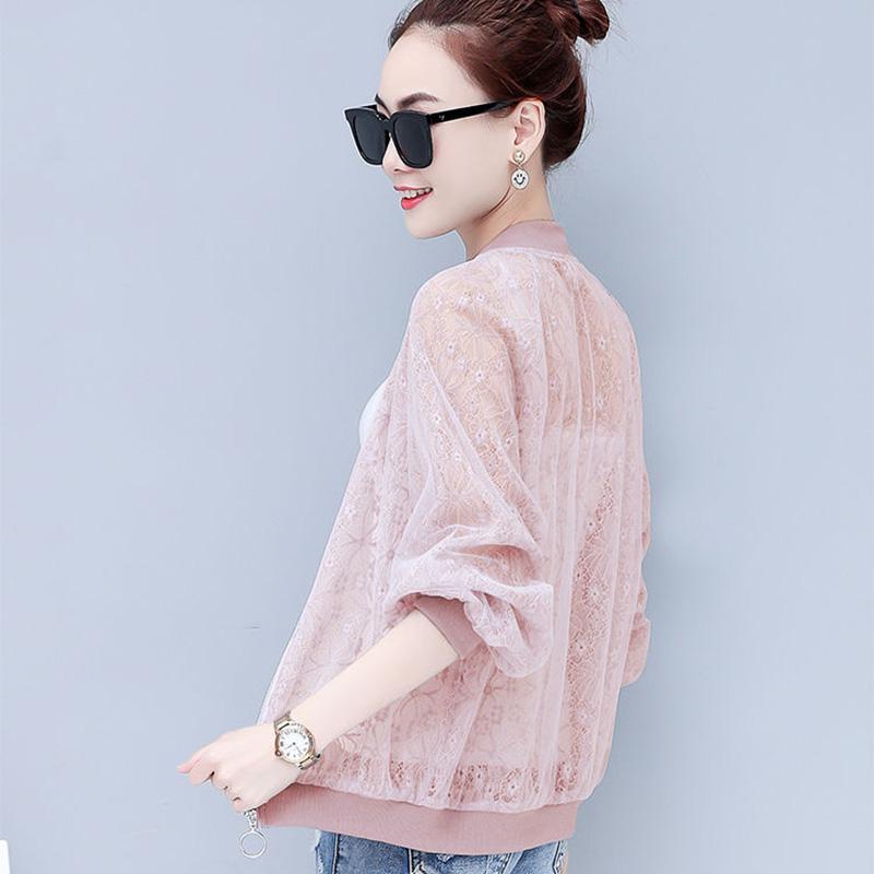 Lace Breathable Sun Protection Clothing Women's Spring and Summer Loose Thin Sun Protection Clothing Short Cardigan Jacket