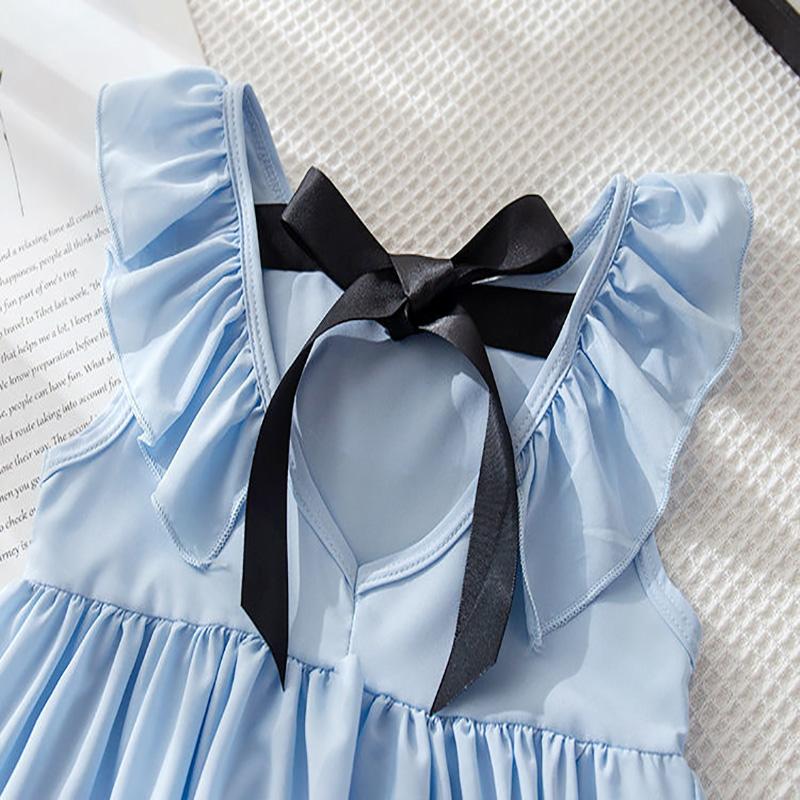 Girls Dress Korean Version of Suspenders Plaid Casual Sleeveless Party Princess Dress Cute Child Baby Kid Female Dress