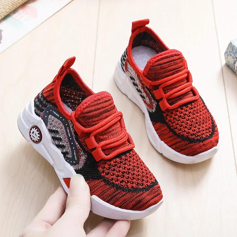 Big Children Running Shoes Boys Sneakers Spring Autumn Breathable Shoes Kids Sport Shoes Light Outdoor Hollow Sole Tenis Shoes