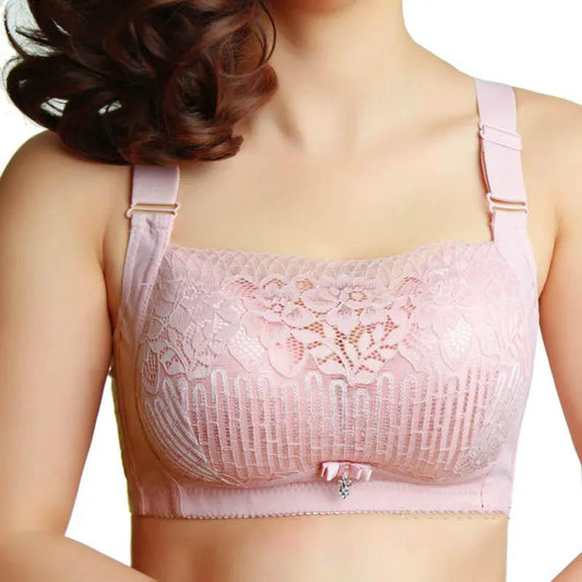 Ladies Large Size No Steel Ring Tube Top Bra Thin Anti-glare Anti-sagging Lace Underwear Beautiful Back Sexy Bra