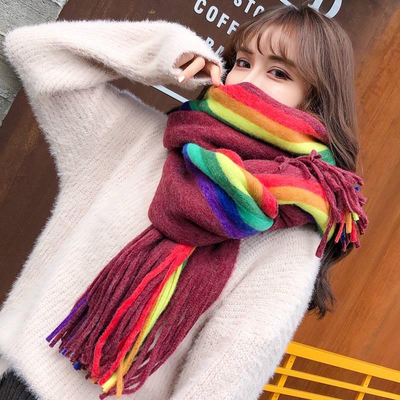 Cotton Scarf Women Winter Linen + Cotton Pashmina Scarf Solid Multi-purpose All-match Shawl Long Scarf