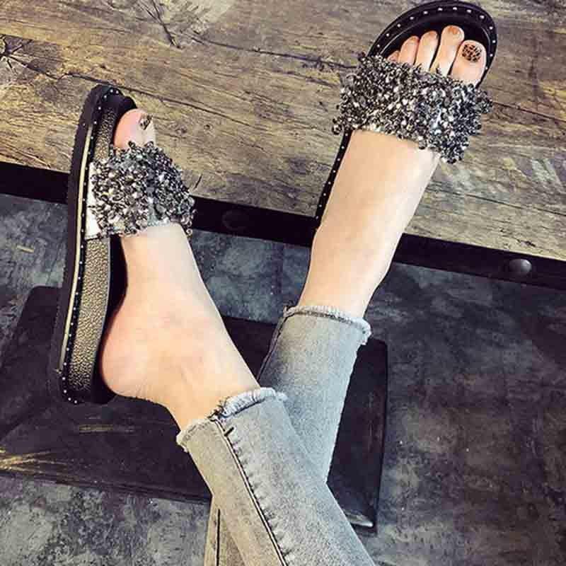 Plus Size 35-40 Summer Women Outdoor Love Flat Bohemian Beach Wear-resistant Non-slip Office Lady Sandals