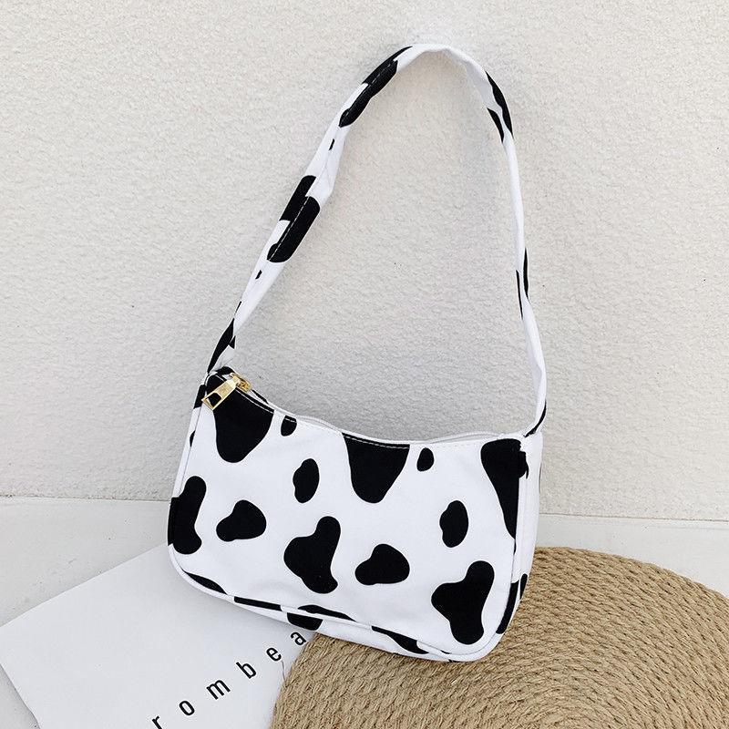 Baguette Bag Nylon Animal Pattern Armpit Bag for Women Shoulder Handbags Lady Simple Hand Bag