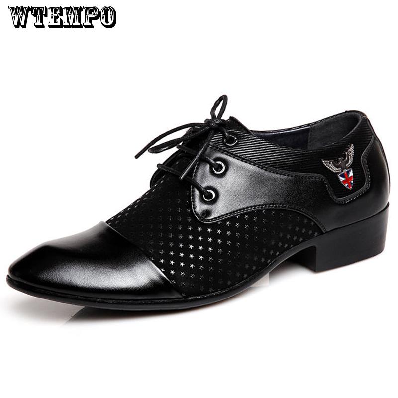 Men'S Shoes wedding party Shoes Soft  lace up PU Leather Men Loafers fashion white shoes