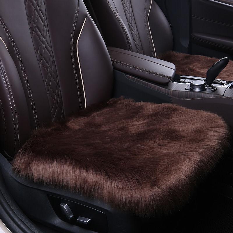 Car Cushion 1pc Short Plush Warm Square Pad Simple Comfortable Car Cushion Non-slip Breathable Car Cushion