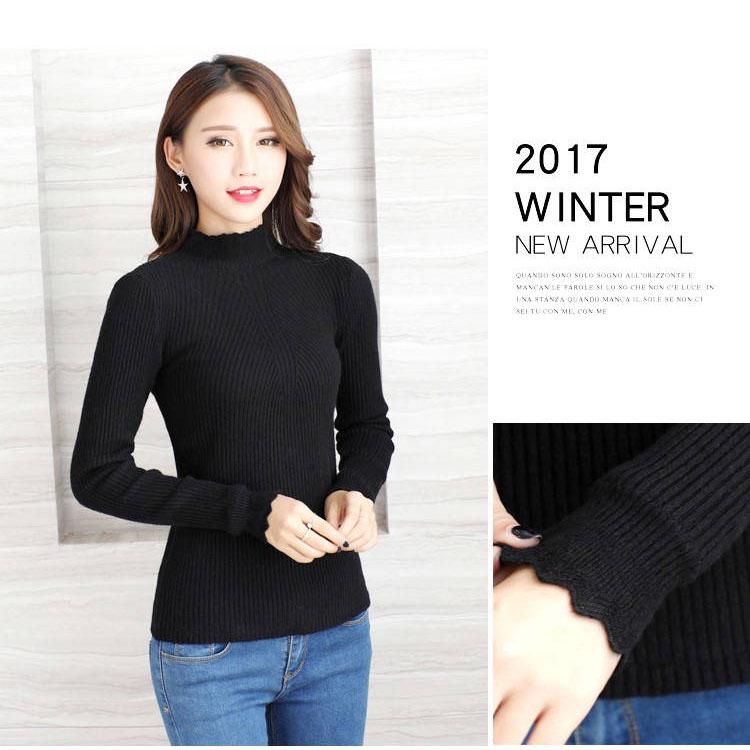 Plus Velvet Thick Sweater Autumn and Winter Sweater Female Long-sleeved Large Size Warm High Collar