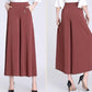 Summer Mother Loose Large Size Wide-leg Pants Cool and Thin Middle-aged and Elderly Culottes Elastic High-waist Wide-leg Women's Pants