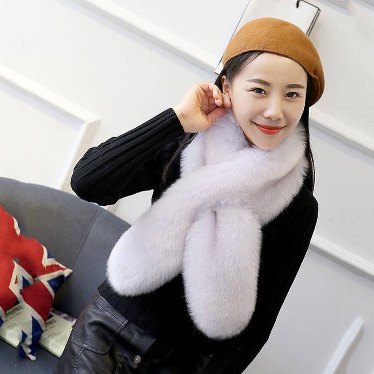 Scarfs for Women Fashionable Wool Scarf Artificial Pashmina Imitation Fur Grass Winter Warm Scarves