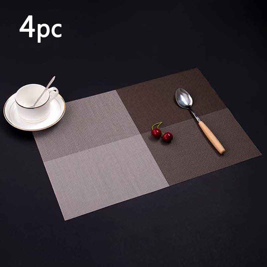 4pcs/set of Rectangle Heat Insulation Bowl Plate Cup Place Mat