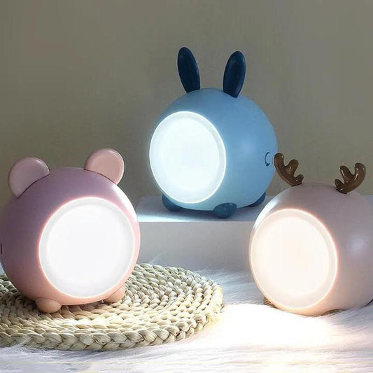 Cute Pet Energy-saving Night Light LED Three-speed Dimming Night Light USB Rechargeable Bedroom Bedside Light Touch Sensor Light