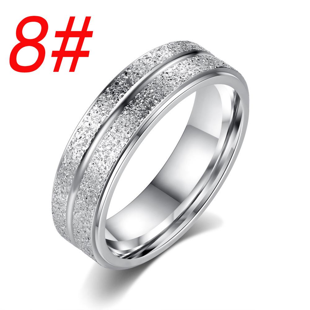 Simple Silver Frosted Couple Ring Wide Ring Proposal Ring Gift Jewelry for Women and Men Accessories