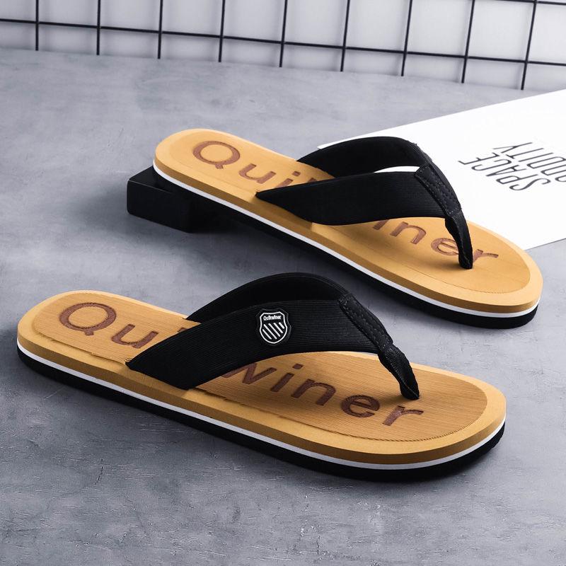 Slippers men's summer fashion wear wild casual pinch flip flops men's trend beach slippers