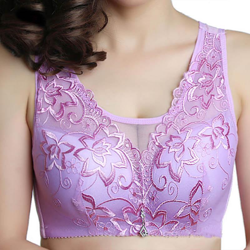 Thin Section Full Cup Tube Top Big Breasts Show Small and Large Size Gathering Breasts Embroidered Beauty Back Support Bra