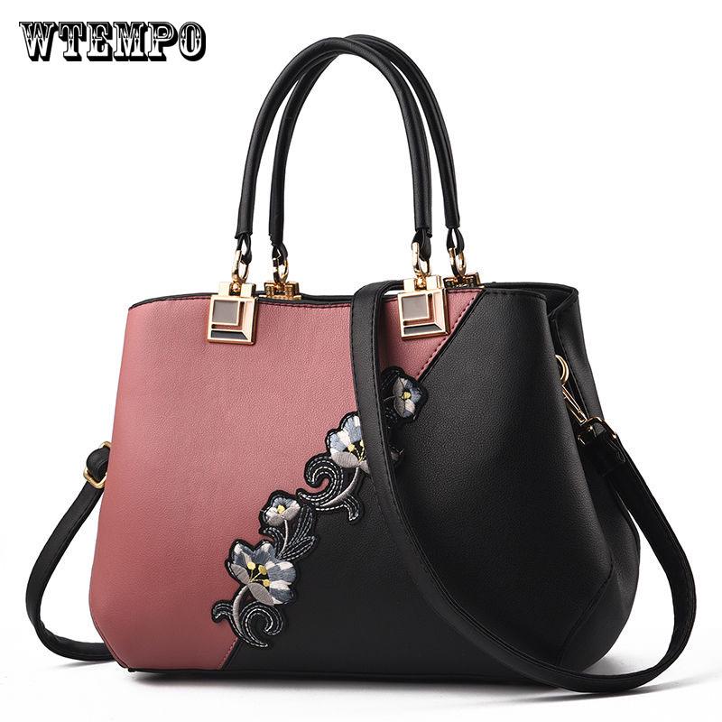 Women Shoulder Bag Fashion Women Embroidery Handbag