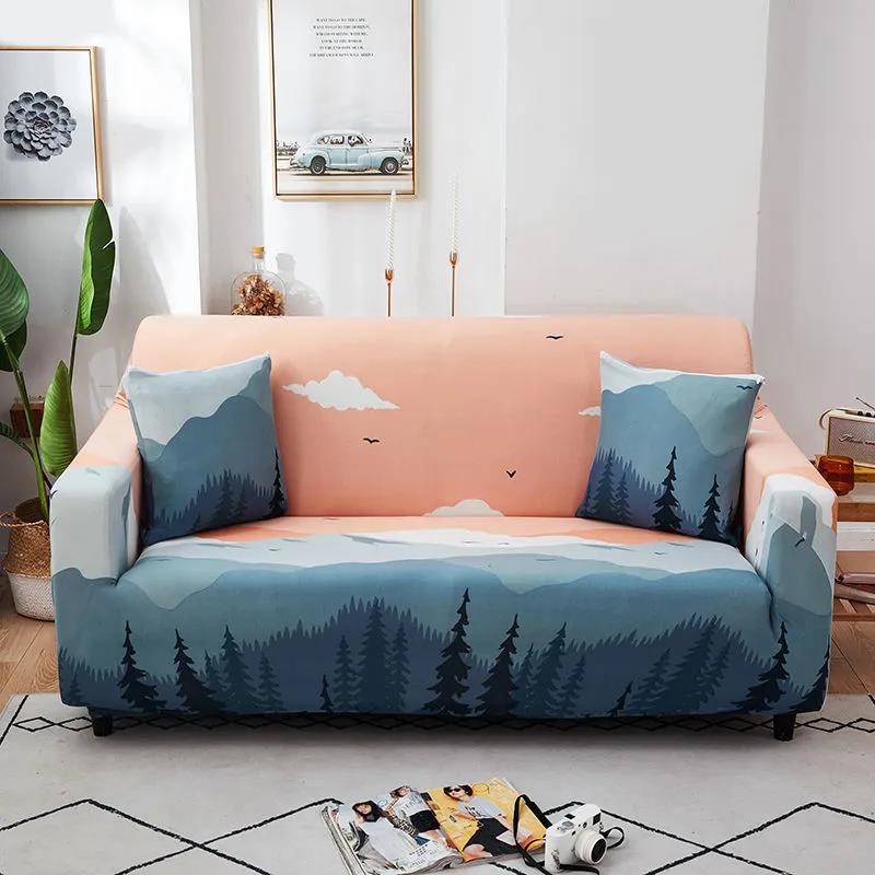 Nordic Style Living Room Decoration 1/2/3/4 Seat Printing Sofa Cover Flexible Sofa Cover, Living Room Sofa Cover Armchair Cover, Sofa Protection Cover