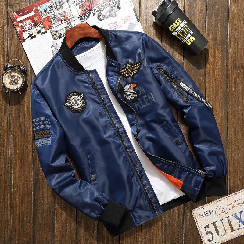 Trendy casual wear air force baseball uniform bomber jacket men spring and autumn coat