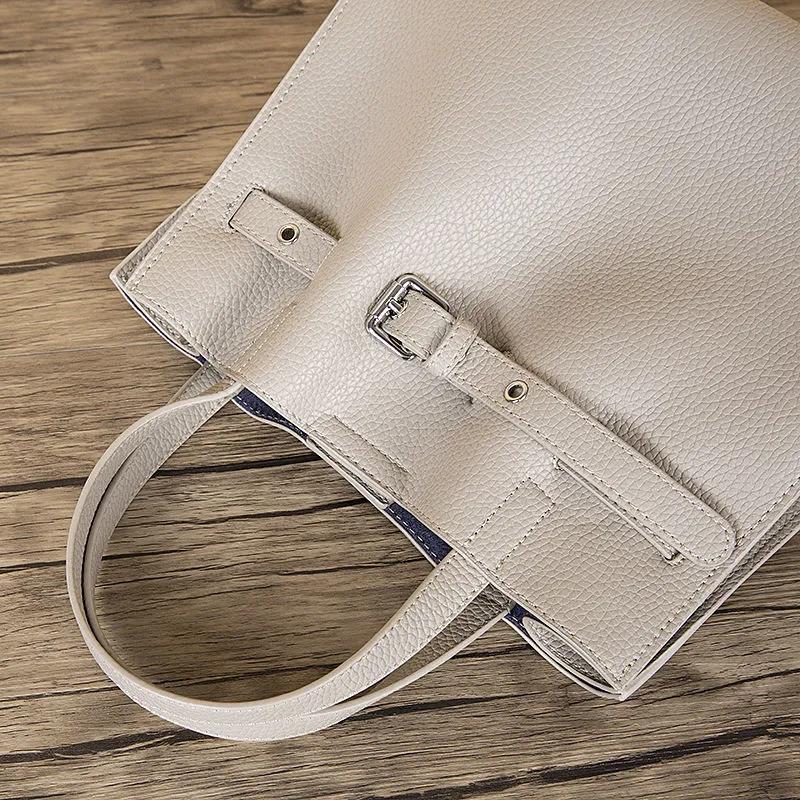 High Quality Genuine Leather Cowhide Handbags For Women Bags Luxury Top-Handle Bags Large Capacity Personality European Style Crossbody Bag