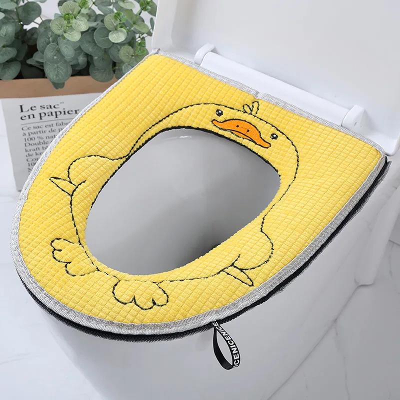 Two-piece Household Toilet Seat Gasket Four Seasons Waterproof Universal Toilet Cushion Winter Toilet Toilet Cushion Zipper Toilet Seat Cover