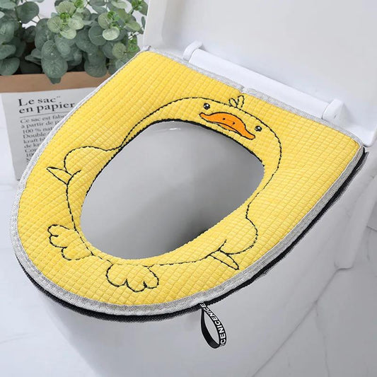 Two-piece Household Toilet Seat Gasket Four Seasons Waterproof Universal Toilet Cushion Winter Toilet Toilet Cushion Zipper Toilet Seat Cover